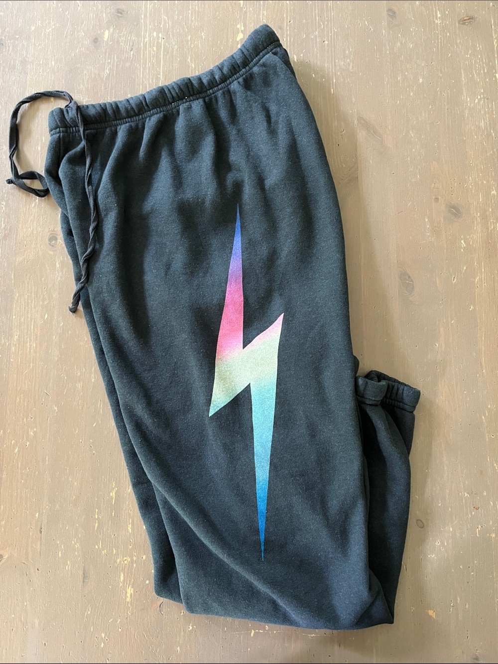 Aviator Nation Bolt Sweatpants in Rainbow Pink
